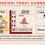 Prediksi togel kamboja akurat dan jitu