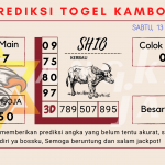 Prediksi togel kamboja akurat dan jitu