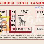 Prediksi togel kamboja akurat dan jitu