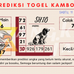 Prediksi togel kamboja akurat dan jitu