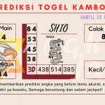 Prediksi togel kamboja akurat dan jitu